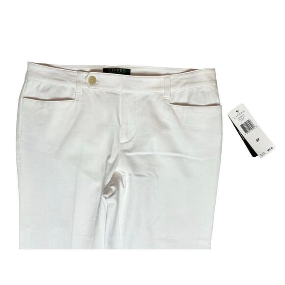 Ralph Lauren Adelle Stretch Petites Dress Pants Trousers White 8P Highly Rated - Picture 9 of 11